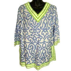 Gretchen Scott Designs Arabesque Tunic Top Blouse Swim Cover‎ Up Size Small